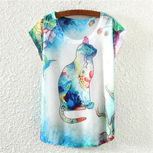Load image into Gallery viewer, 2018 New Design Fashion Vintage Spring Summer T Shirt Women Tops Tshirt Animal Print T-shirt Woman Clothes
